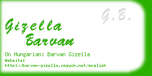 gizella barvan business card